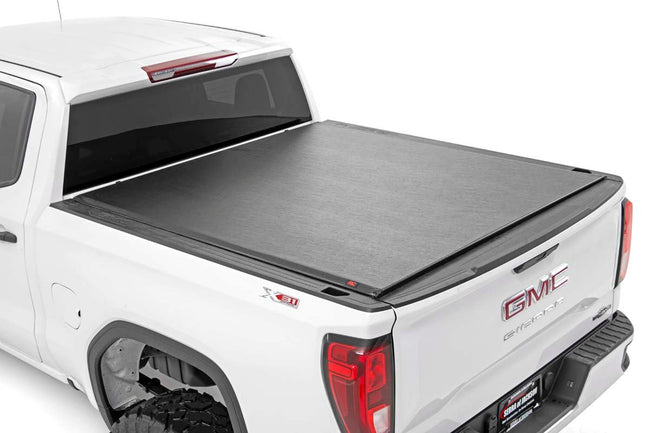 Rough Country Silverado/Sierra Soft Roll-Up Bed Cover 5 Foot 8 Inch Bed For 19-Pres Silverado/Sierra 1500