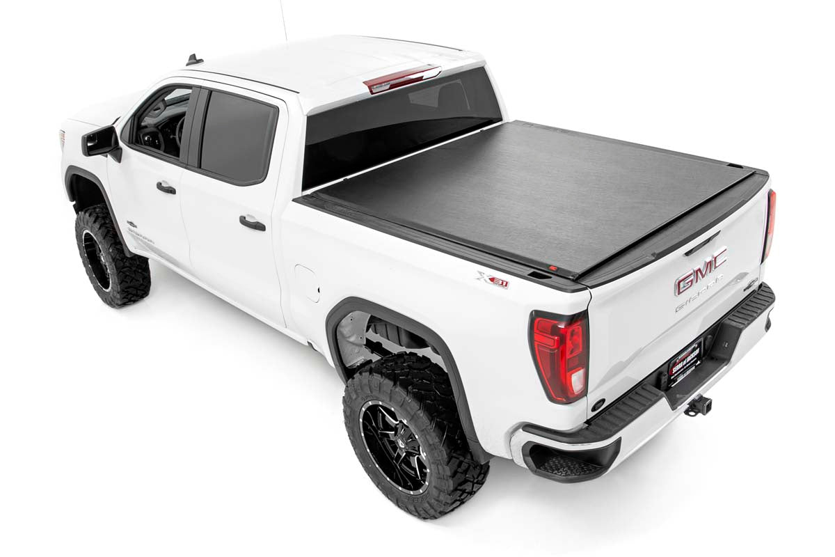 Rough Country Silverado/Sierra Soft Roll-Up Bed Cover 5 Foot 8 Inch Bed For 19-Pres Silverado/Sierra 1500