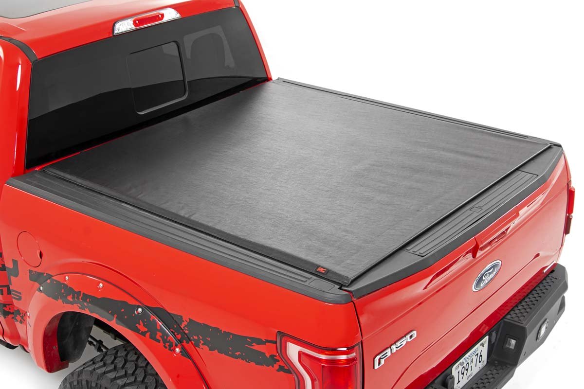 Rough Country Ford F-150 Soft Roll-Up Bed Cover 5 Foot 5 Inch Bed For 15-Pres Ford F-150