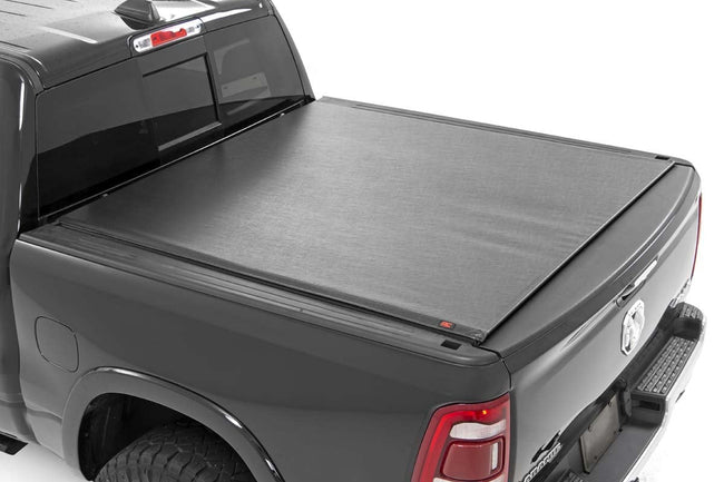Rough Country Soft Roll Up Bed Cover 6.4 Foot Bed No Rambox 09-18 Ram 1500/10-22 Ram 2500