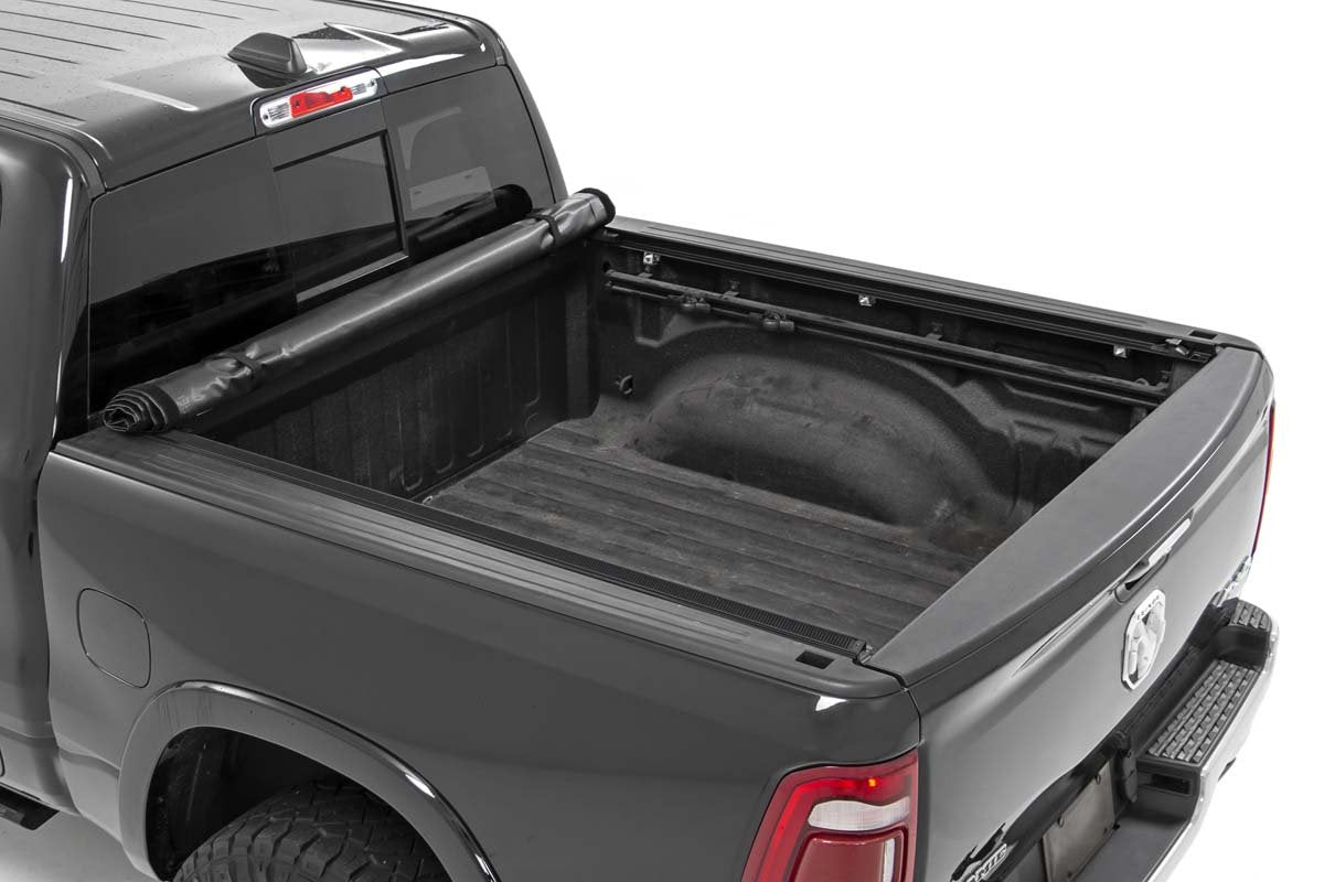 Rough Country Soft Roll Up Bed Cover 6.4 Foot Bed No Rambox 09-18 Ram 1500/10-22 Ram 2500