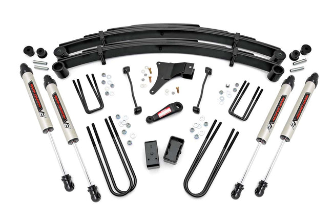 Rough Country 4 Inch Suspension Lift Kit V2 Monotube Shocks 99 Ford F-250/F-350 Super Duty