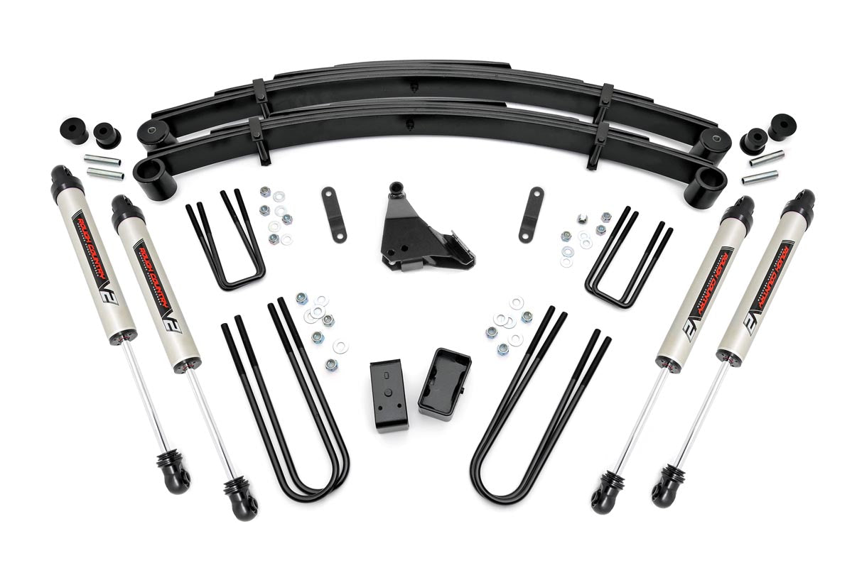 Rough Country 4 Inch Suspension Lift Kit w/V2 Shocks 99-04 F-250/F-350 Super Duty