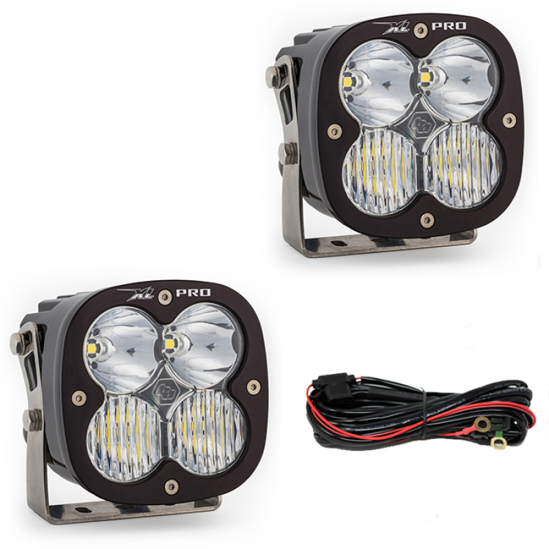 Baja Designs Jeep 2020-24 Gladiator; 2018-24 Wrangler JL Steel Bumper LED Light Kit XL Pro With Toggle Switch