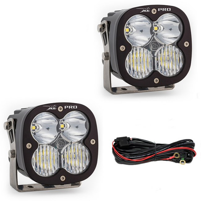 Baja Designs Jeep 2020-24 Gladiator; 2018-24 Wrangler JL Steel Bumper LED Light Kit XL Pro With Toggle Switch