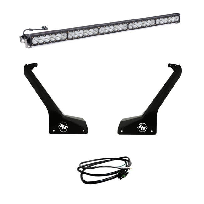 Baja Designs Jeep 2020-24 Gladiator; 2018-24 Wrangler JL OnX6+ 50in Roof LED Light Bar Kit w/ Upfitter