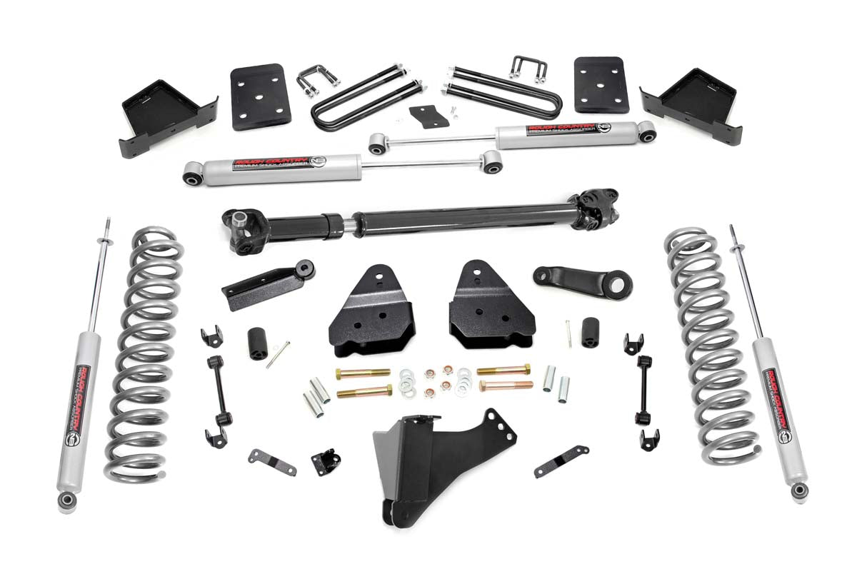 Rough Country 6 Inch Suspension Lift Kit w/Front Drive Shaft 17-19 F-250 4WD w/Overloads Diesel