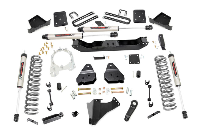 Rough Country 6 Inch Suspension Lift Kit w/V2 Monotube 17-19 F-250/350 4WD Diesel