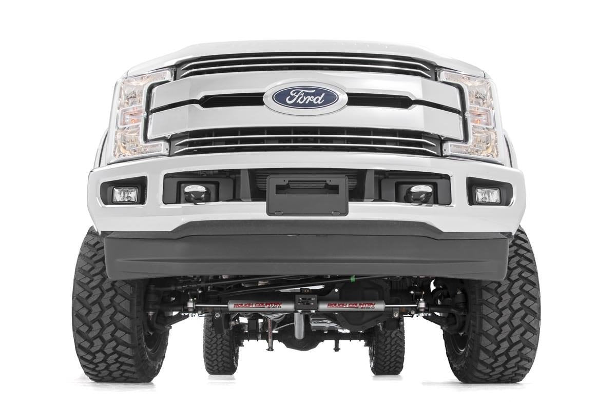 Rough Country 4.5 Inch Suspension Lift Kit w/Front Drive Shaft & V2 Shocks 17-19 F-250/350 4WD Diesel