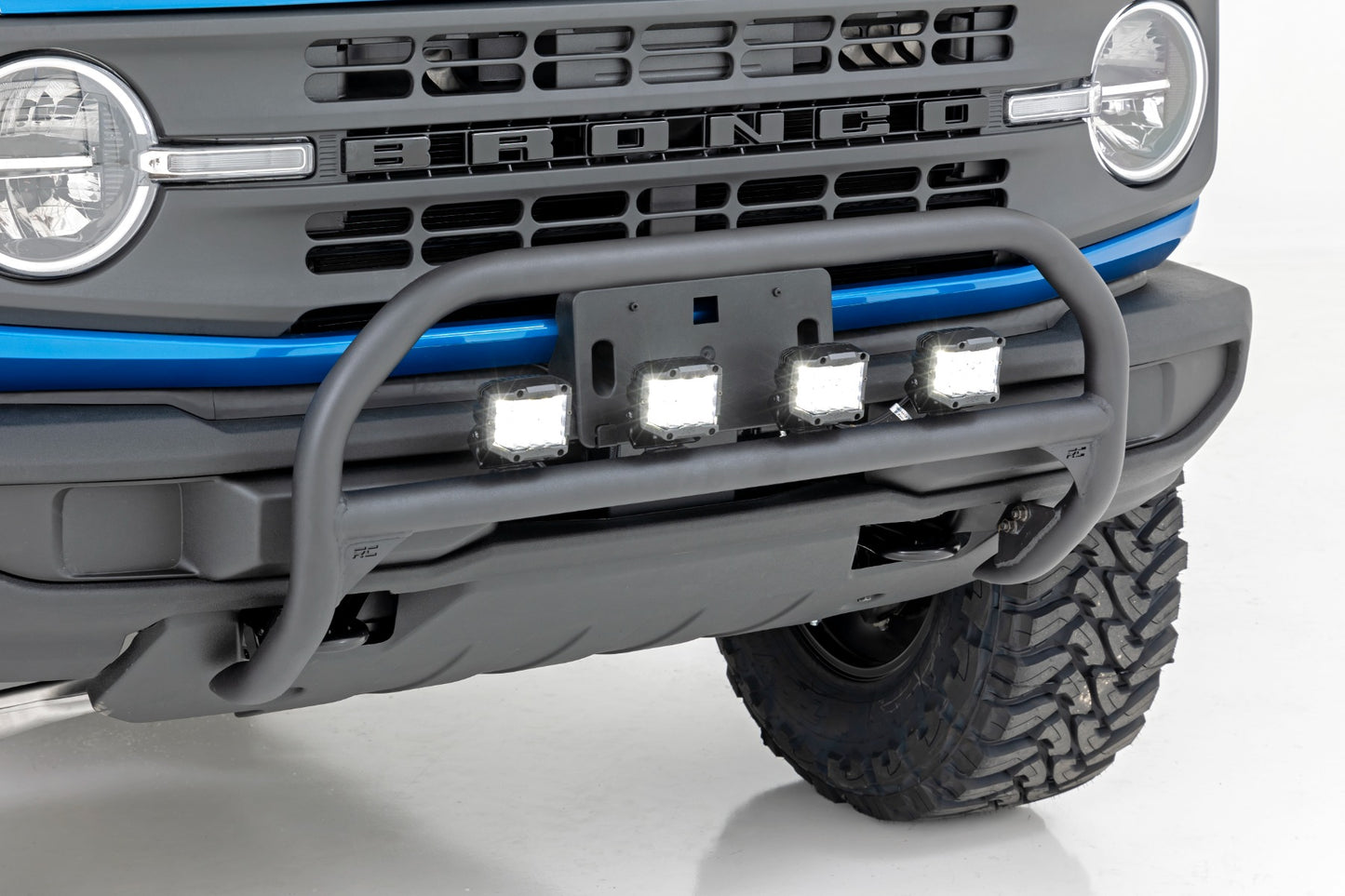 Rough Country Nudge Bar 20 Inch Black Series Single Row LED 21-23 Ford Bronco 4WD