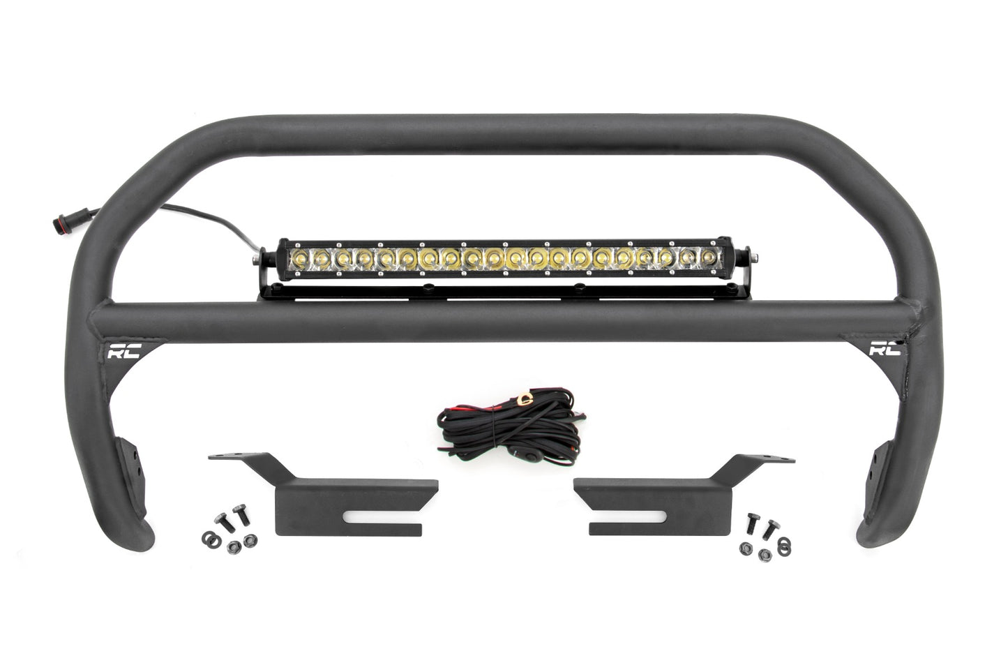 Rough Country Nudge Bar 20 Inch Chrome Series Single Row LED 21-23 Ford Bronco 4WD