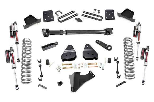 Rough Country 6 Inch Suspension Lift Kit w/Front Drive Shaft Vertex 17-19 F-250/350 4WD Diesel 4 Inch Axle w/Overloads