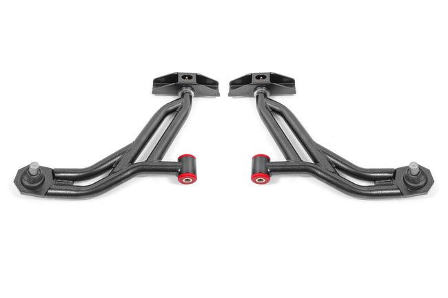 BMR 10-14 Ford Mustang / Shelby GT500 Non-Adj. Lower A-Arms (Poly/Delrin) - Black Hammertone