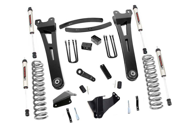 Rough Country 6 Inch Suspension Lift Kit Radius Arms w/V2 Shocks 05-07 F-250/350 4WD Diesel