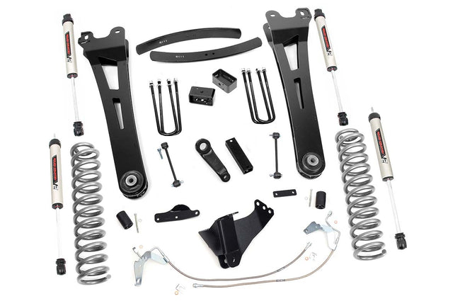 Rough Country 6 Inch Suspension Lift Kit Radius Arms w/V2 Shocks 08-10 F-250/350 4WD Gas