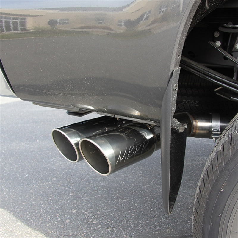 MBRP 2015-2016 Ford F250/350/450 6.7L 4" Filter Back Dual Single Side Exit 5" Tips T409 Stainless Exhaust