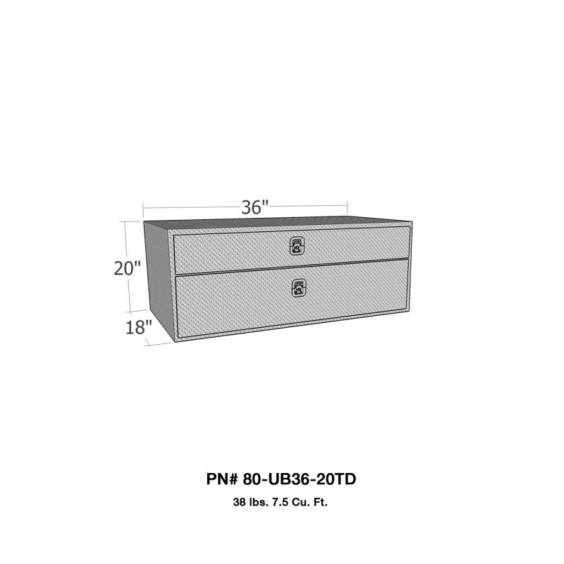 Westin/Brute UnderBody 36in x 20in w/ Top Drawer - Aluminum