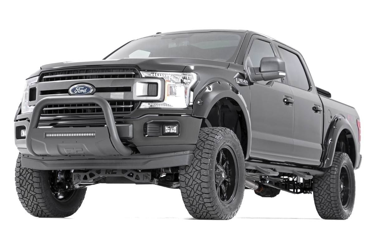 Rough Country 6 Inch Suspension Lift Kit Vertex Coilovers & V2 Rear Shocks 15-20 F-150 4WD