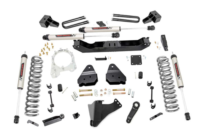 Rough Country 4.5 Inch Inch Ford Suspension Lift Kit w/ V2 Shocks 17-20 F-350 4WD Diesel Dually
