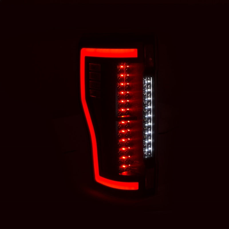 ANZO 2017-2019 Ford Super Duty LED Taillights - Black/Smoke