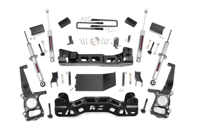 Rough Country 4 Inch Suspension Lift Kit Lifted N3 Struts 14 F-150 4WD