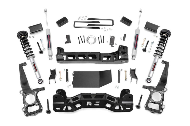 Rough Country 4 Inch Suspension Lift Kit Lifted N3 Struts 11-13 F-150 4WD
