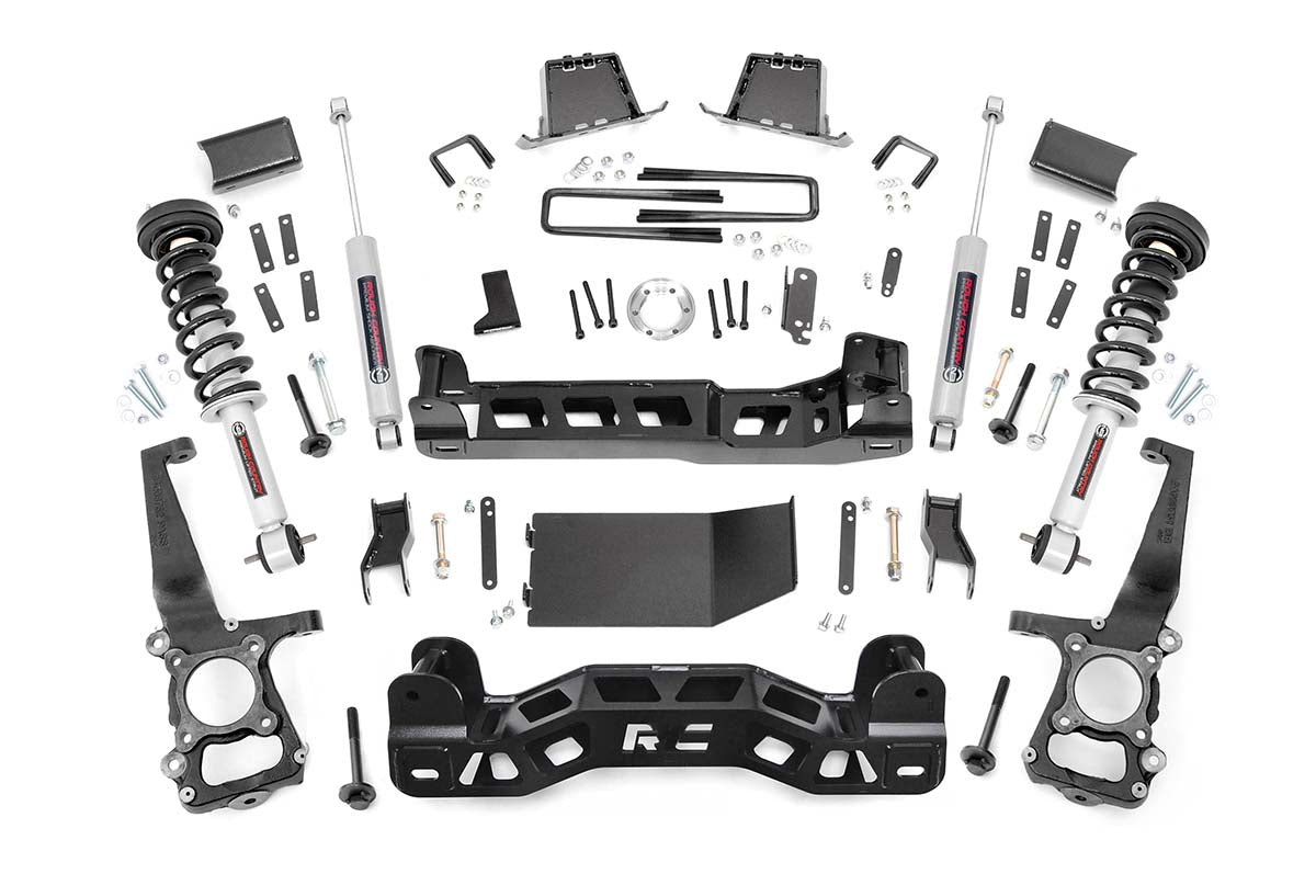 Rough Country 6 Inch Suspension Lift Kit N3 Lifted Struts 2014 F-150 4WD