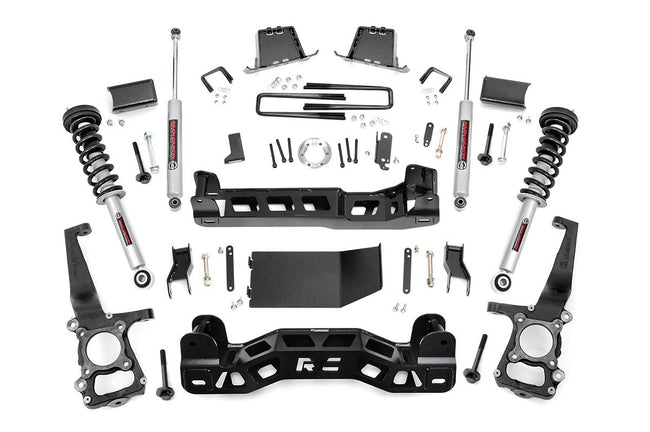 Rough Country 6 Inch Suspension Lift Kit Lifted N3 Struts 11-13 F-150 4WD