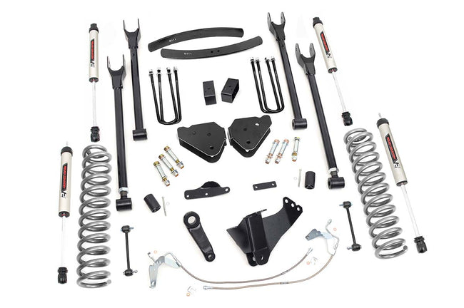 Rough Country 6 Inch Suspension Lift Kit 4-Link w/V2 Shocks 08-10 F-250/350 4WD Diesel