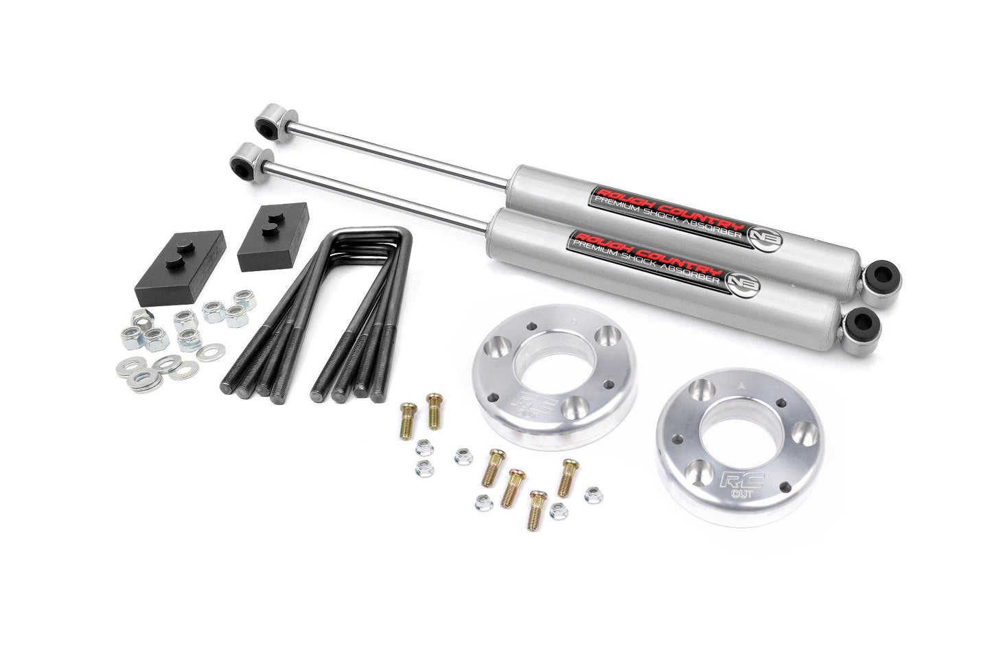 Rough Country 2.0 Inch Ford Leveling Lift Kit w/N3 Shocks For 2021 F-150