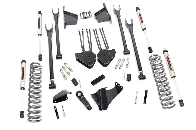 Rough Country 8 Inch Ford 4-Link Suspension Lift Kit w/V2 Shocks 05-07 F-250/350 4WD Diesel