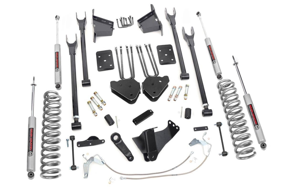 Rough Country 8 Inch Suspension Lift Kit 4-Link w/N3 Shocks 08-10 F-250/350 4WD