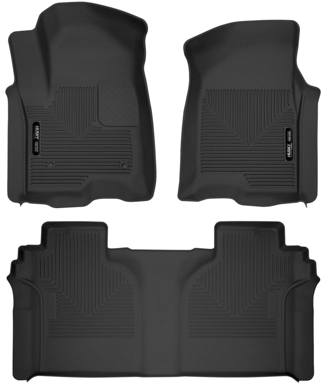 Husky Liners 19-22 Chevrolet Silverado Crew Cab X-Act Contour Front & Second Seat Floor Liners