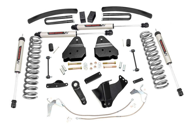 Rough Country 6 Inch Suspension Lift Kit V2 Monotube Shocks 08-10 F-250/350 4WD Diesel
