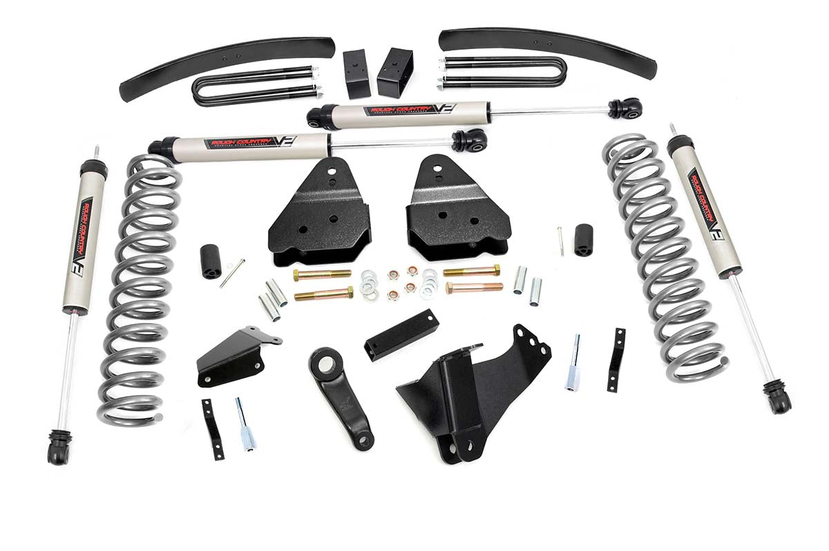 Rough Country 6 Inch Suspension Lift Kit 05-07 F-250 4WD-Gas-V2 Monotube