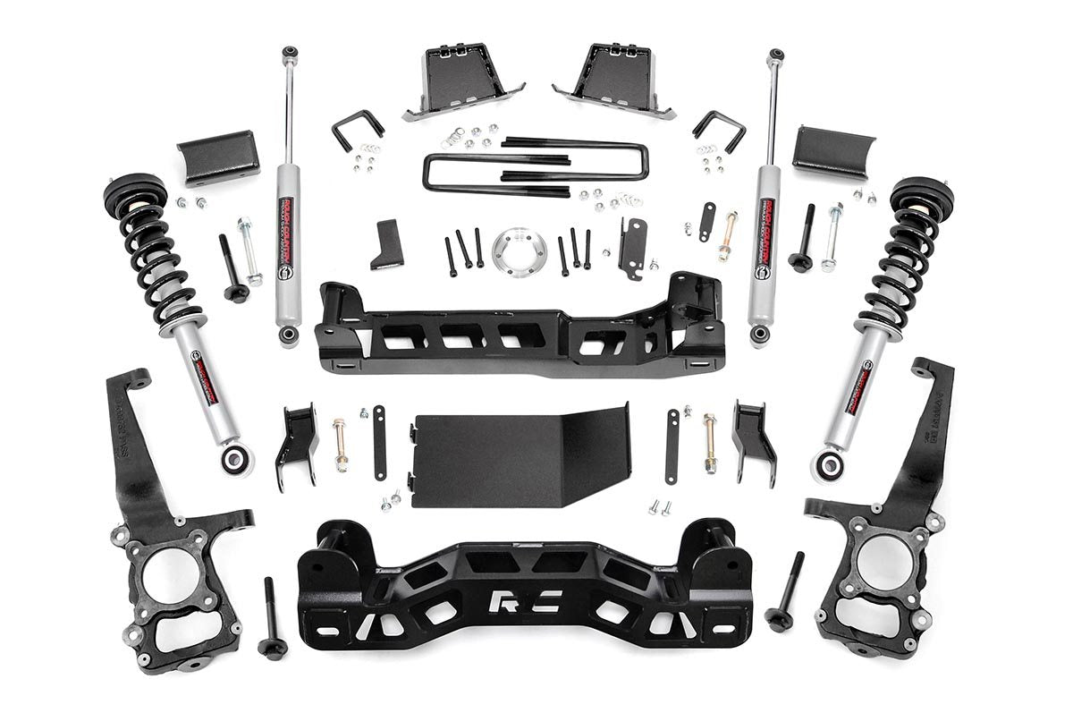 Rough Country 6 Inch Suspension Lift Kit Lifted N3 Struts 09-10 F-150 4WD