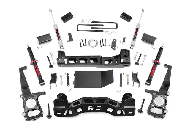 Rough Country 4 Inch Suspension Lift Kit Lifted N3 Struts 09-10 F-150 4WD
