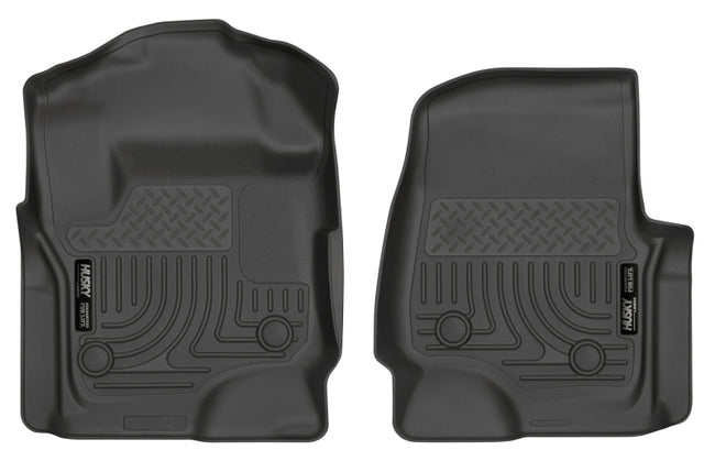 Husky Liners 17-2024 Ford F-250 Super Duty SuperCab WeatherBeater Black Floor Liners