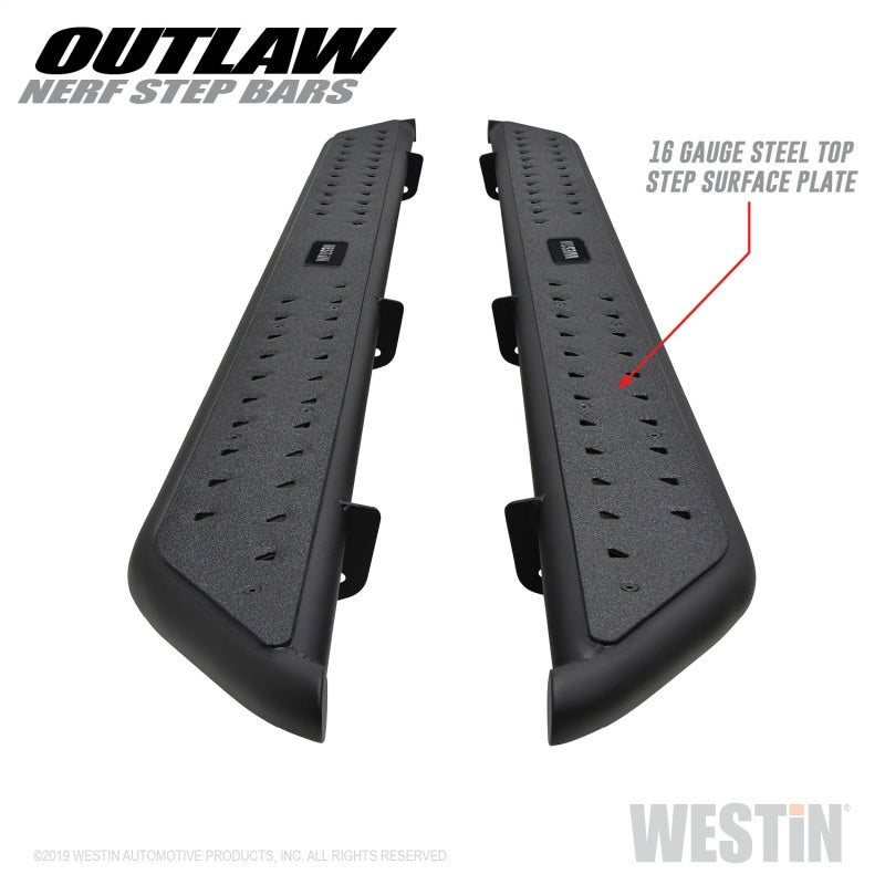 Westin 15-19 Ford F-150 SuperCrew / 17-24 Ford F-250/350 Crew Cab Outlaw Nerf Step Bars