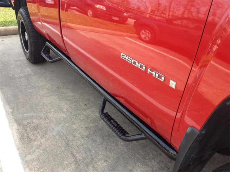N-Fab Nerf Step 02-08 Dodge Ram 1500/2500/3500 Regular Cab 8ft Bed - Gloss Black - Bed Access - 3in
