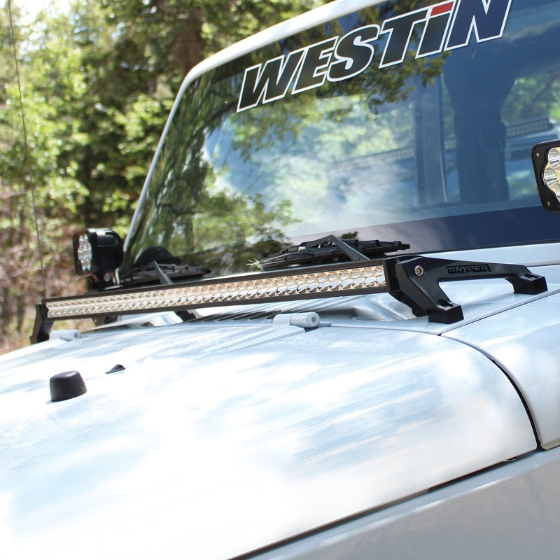 Westin/Snyper 07-17 Jeep Wrangler Snyper LED Cowl Mount - Textured Black