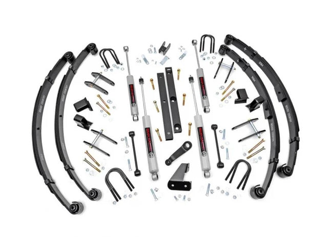 Rough Country 4.5 Inch Jeep Suspension Lift Kit Manual Steering 87-95 4WD Jeep Wrangler YJ