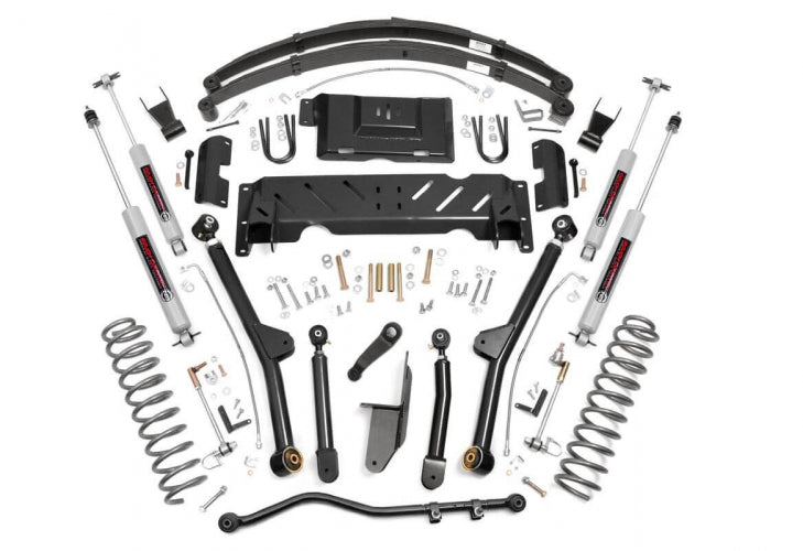 Rough Country 6.5 Inch Jeep Long Arm Suspension Lift System 84-01 XJ Cherokee-2.5L/4.0L/NP242