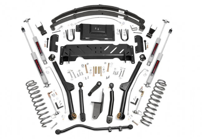 Rough Country 6.5 Inch Jeep Long Arm Suspension Lift System 84-01 XJ Cherokee-2.5L/4.0L/NP242