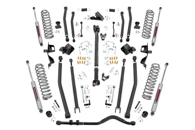 Rough Country 4 Inch Long Arm Suspension Lift Kit w/N3 Shocks 18-20 Wrangler JL 4 Door