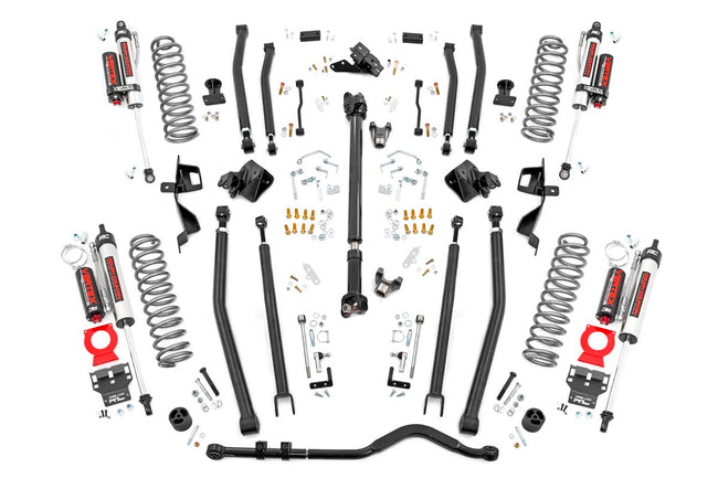 Rough Country 4 Inch Long Arm Suspension Lift Kit w/Vertex Shocks 18-20 Wrangler JL 4 Door