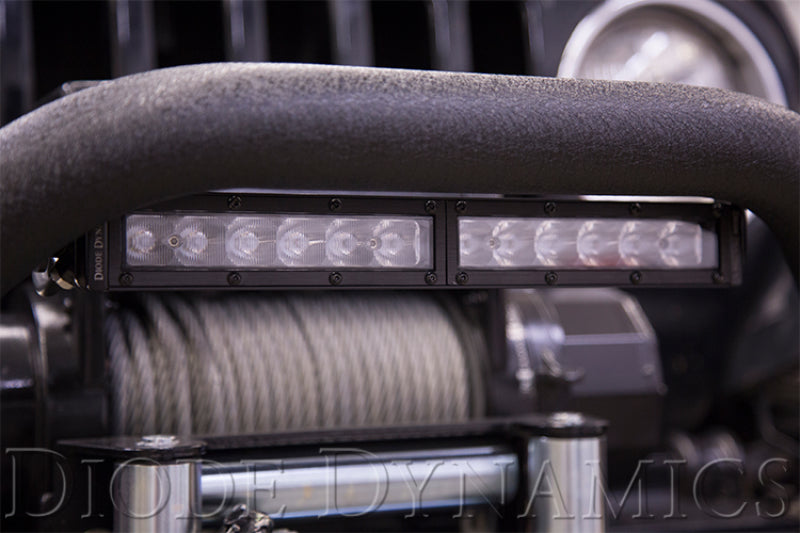 Diode Dynamics 12 In LED Light Bar Single Row Straight Clear Wide Stage Series