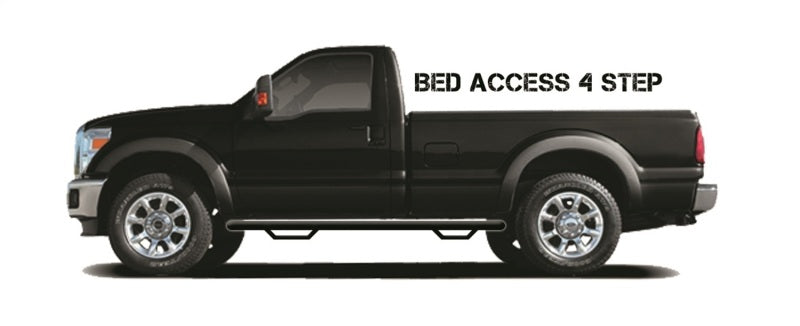 N-Fab Nerf Step 17-18 Ford F-250/F-350 Regular Cab 8ft Bed - Tex. Black - Bed Access - 3in