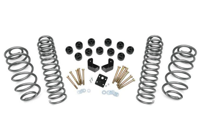 Rough Country 3.75 Inch Jeep Combo Lift Kit No Shocks 4 Cyl 04-06 4WD Jeep Wrangler TJ Unlimited 97-06 4WD Jeep Wrangler TJ