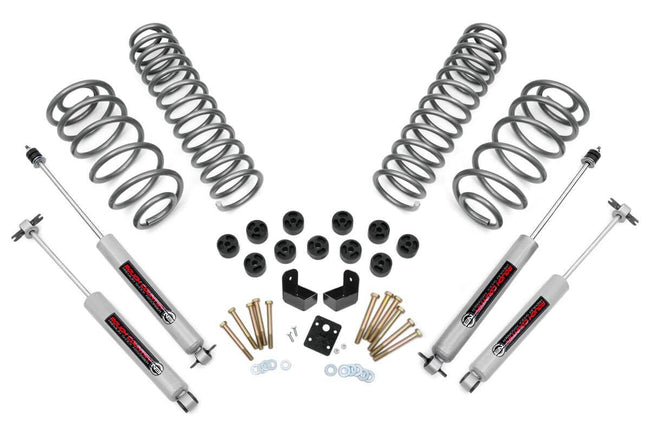 Rough Country 3.75 Inch Jeep Combo Lift Kit Preminum N3 Shocks 6 Cyl 97-06 Wrangler TJ